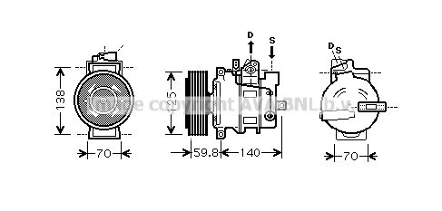 AVA QUALITY COOLING Компрессор, кондиционер AIAK295